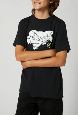 Fox Youth Shattered Tee Youth Small BLK  click to zoom image