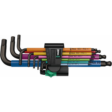 Wera 950/9 Hex-Plus Multi-Colour 1 SB Set 9pc