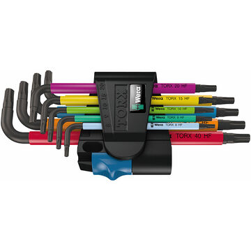 Wera 967/9 TX XL HF Multicolour Hex Key Set 9pcs