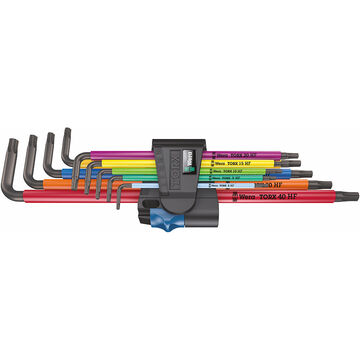 Wera 967/9 TX HF Multicolour Long Hex Key Set 9pcs