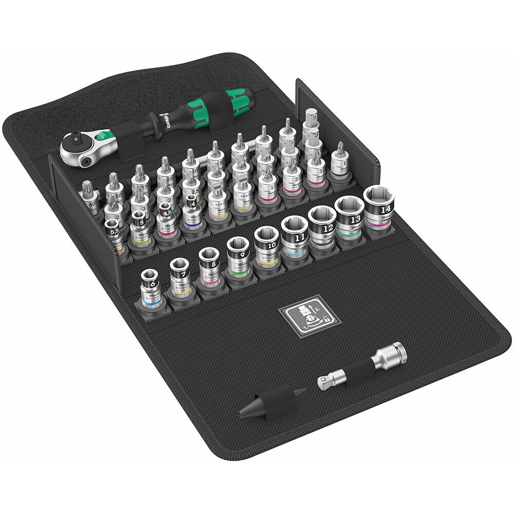 Wera 8100 All-In HF Speed Ratchet Set 1/4 Drive 42pcs click to zoom image