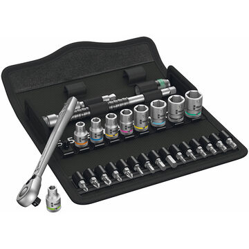 Wera 8100 Ratchet Set W/Switch Lever 1/4 Drive 28pcs