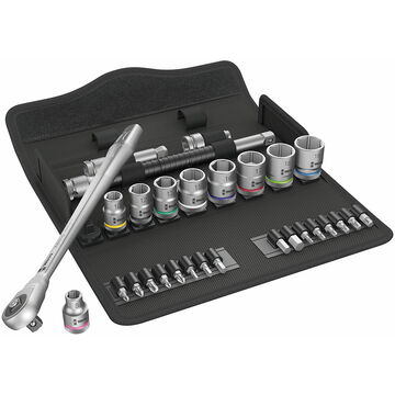 Wera 8100 Ratchet Set W/Push Thru Sqr 1/4 Drive 29pcs